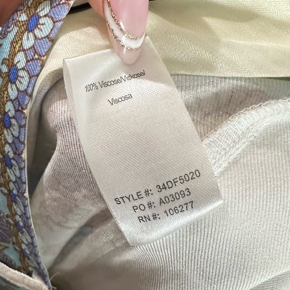 Hale Bob Omia twill printed high waisted pants - Picture 8 of 11